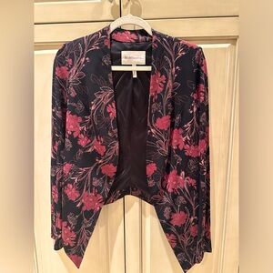 BCBG Floral Draped Jacket